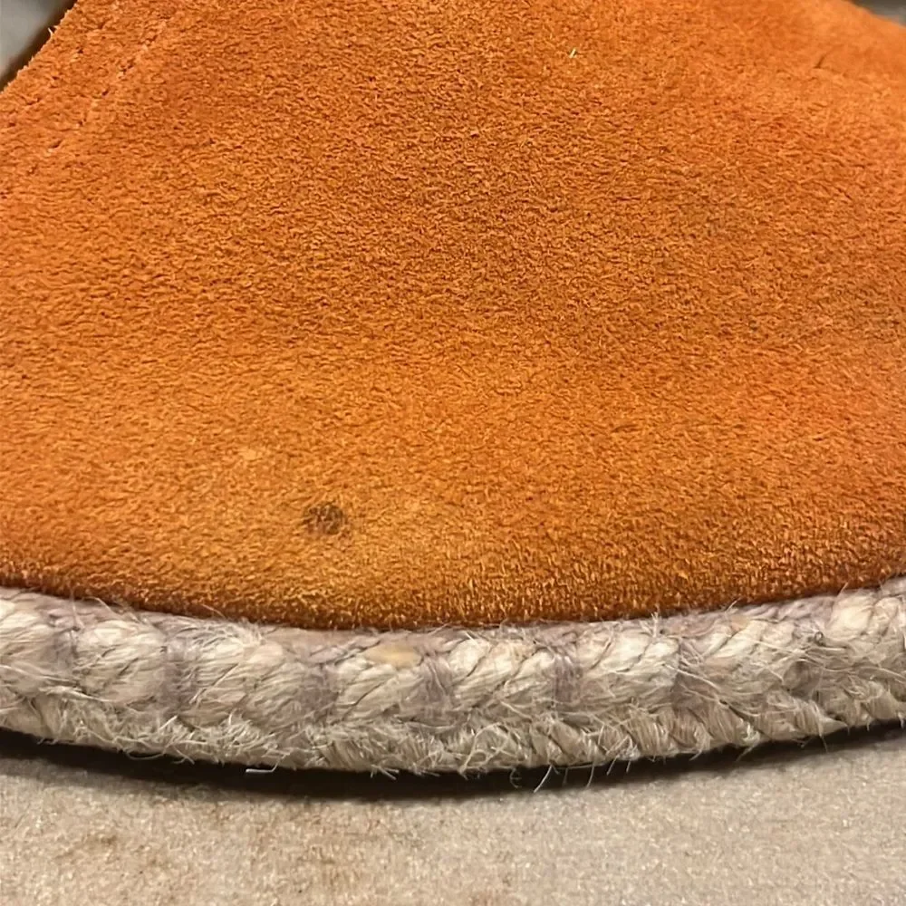 Miz Mooz Celestine Orange Suede Espadrille Flats
